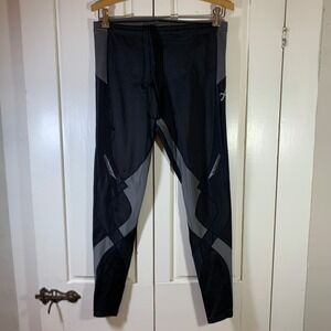 CW-X Expert Series Mens Compression Tights Black Grey Running Leggings L FLAWS